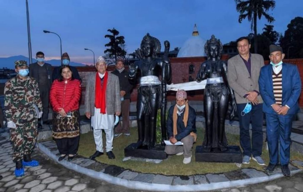 माडी अयोध्याधामका लागि राम सिताको मुर्ति तयार, प्रतिनिधि टोलीद्वारा अबलोकन