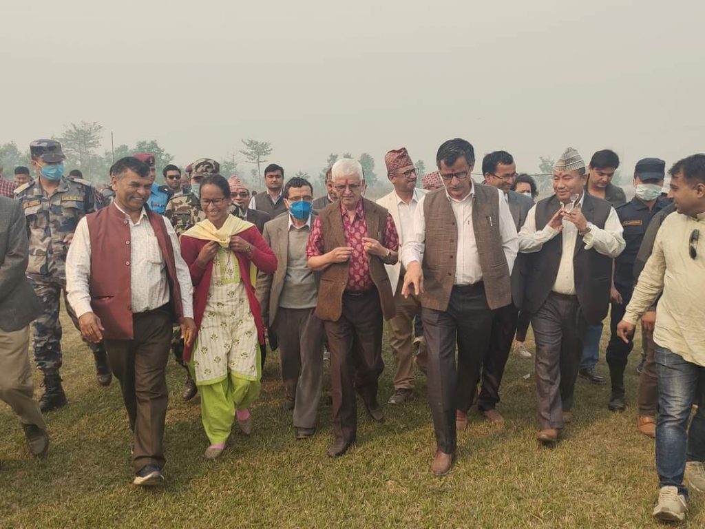 मुख्यमन्त्री पौडेलद्वारा माडीमा निर्माण हुने राम मन्दिर निर्माण स्थलको अवलोकन (फोटो फिचर)