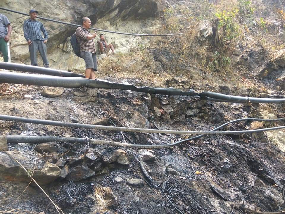 डढेलोले मकवानपुरगढीका खानेपानी तथा सिंचाइका पाईपमा क्षती, पानीको हाहाकार