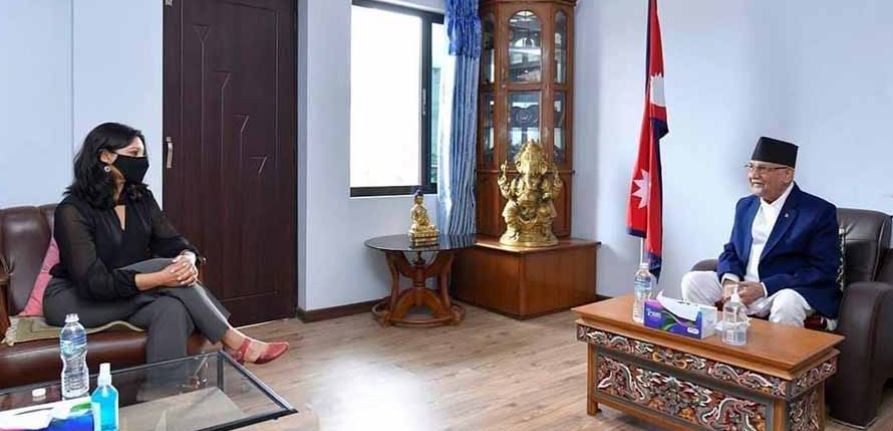 एमसिसी उपाध्यक्ष फतिमा र एमाले अध्यक्ष ओलीबीच भेटवार्ता, के भयो कुराकानी ?