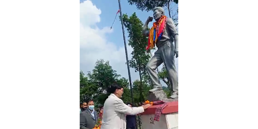 अर्थमन्त्री जनार्दन शर्मा मकवानपुगढी स्थित रुद्र बाटिकामा