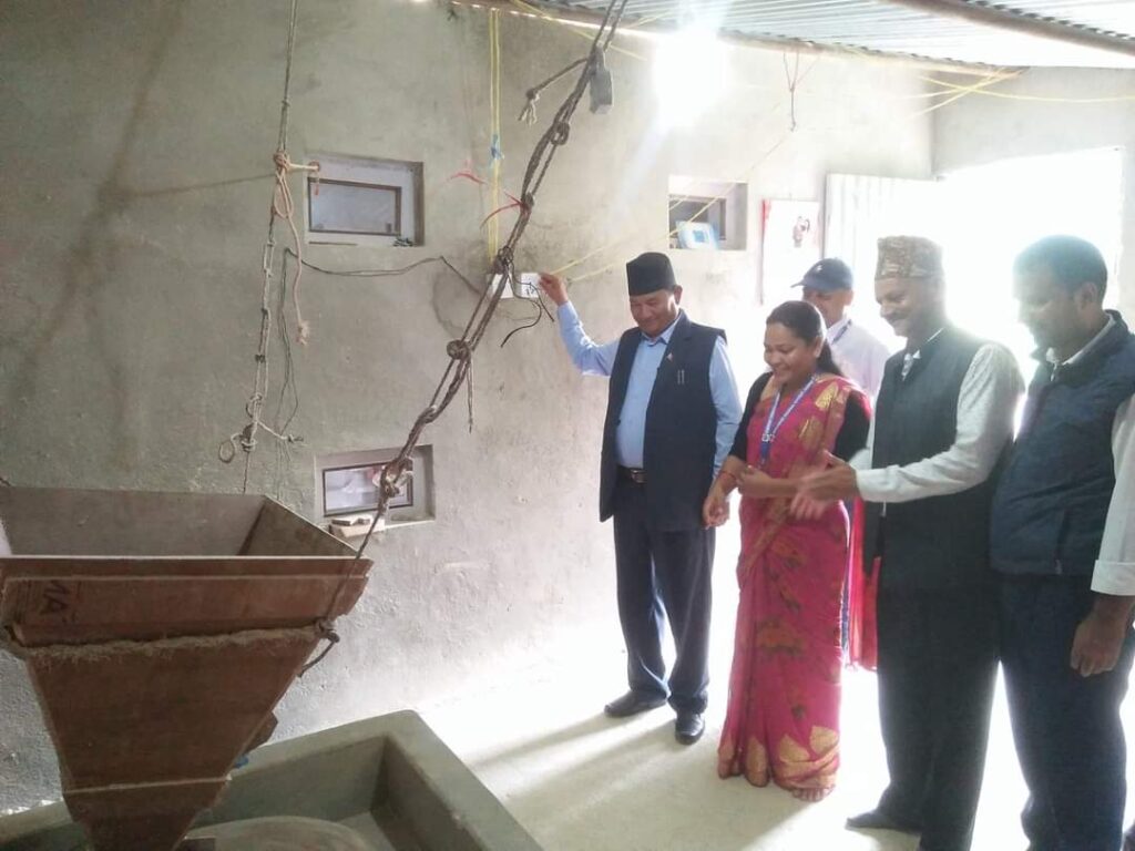 मकवानपुरगढी-४ मा कोदो संकलन तथा प्रशोधन केन्द्रको उदघाटन