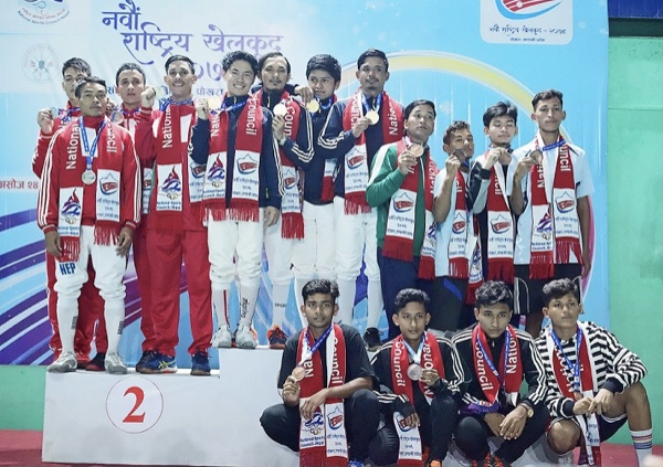 नवौँ राष्ट्रिय खेलकुदः फेन्सिङमा बागमती प्रदेशलाई थप १ स्वर्ण 