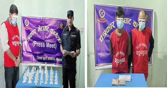 मकवानपुर प्रहरीद्वारा तीन जना पक्राउ