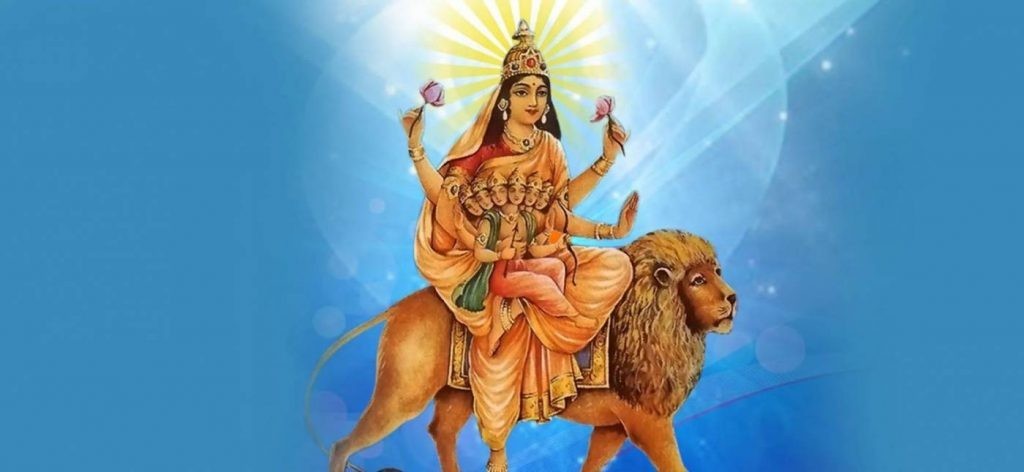 स्कन्दमाता भगवतीको पूजा आराधना गरिंदै