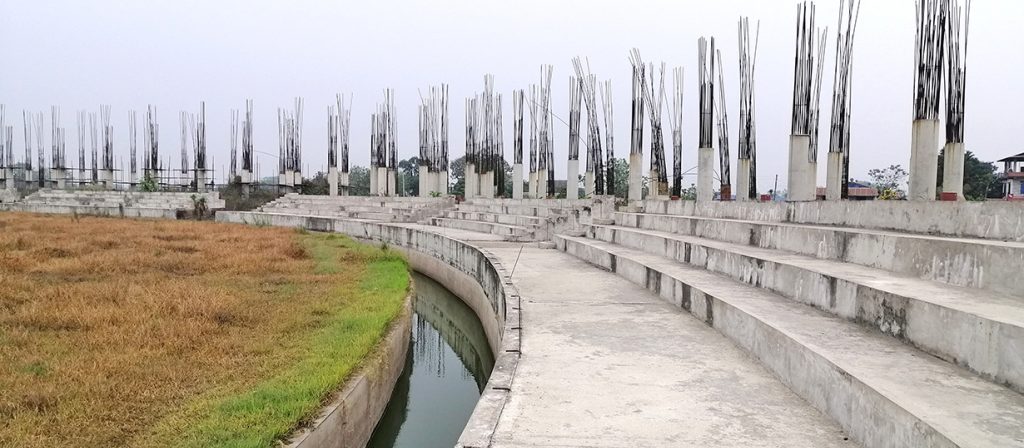 हेटौंडामा  धमाधम क्रिकेट मैदान निर्माण हुँदै